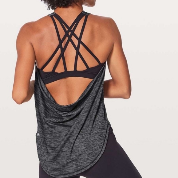 lululemon athletica Tops - Lululemon black and grey Free To Be Serene Tank top